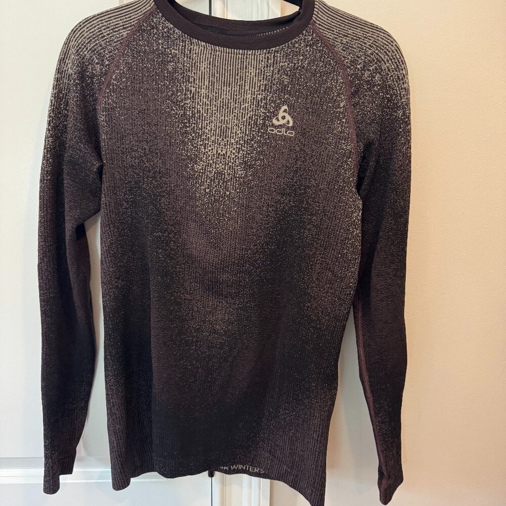NWT Odlo Blackcomb Performance Base Layer Shirt - Fudge Brown - Mens Large L